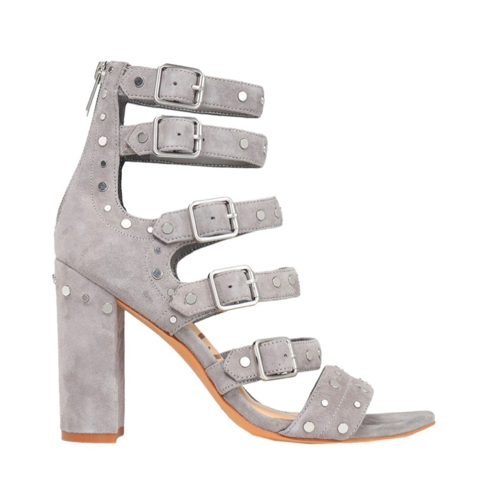 Sam Edelman Grey Suede Heeled Sandals Strappy